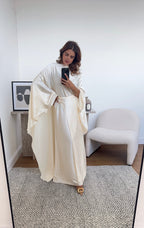 ROBE CAPE CRINKLE CRÈME - ALYA