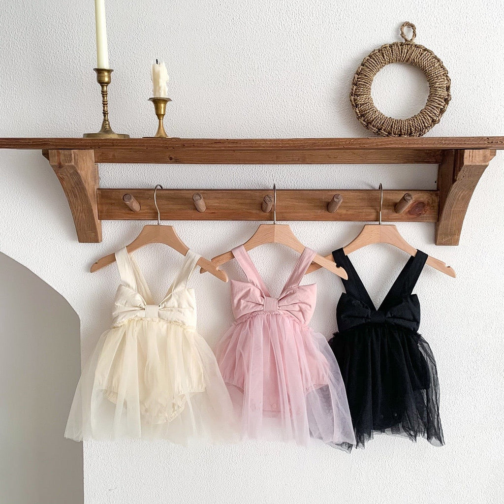 ROBE BARBOTEUSE TULLE NŒUD NOIR