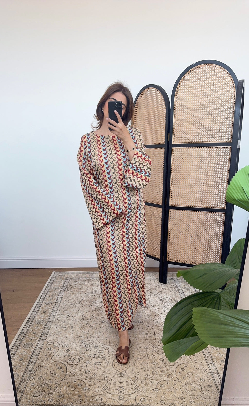 ZIGZAG CROCHET ROBE AVEC CEINTURE - YAITA