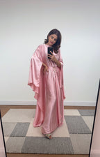 ROBE CAPE CRINKLE ROSE - ALYA