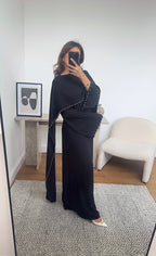 ROBE CAPE PERLE NOIR - SISI