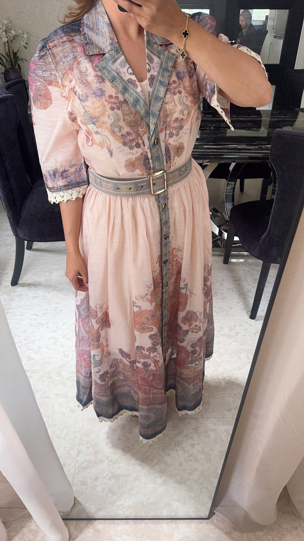BLUSH CACHEMIRE ROBE - ROSEWOOD