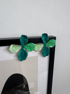 PETAL ÉMERAUDE BOUCLES D'OREILLES