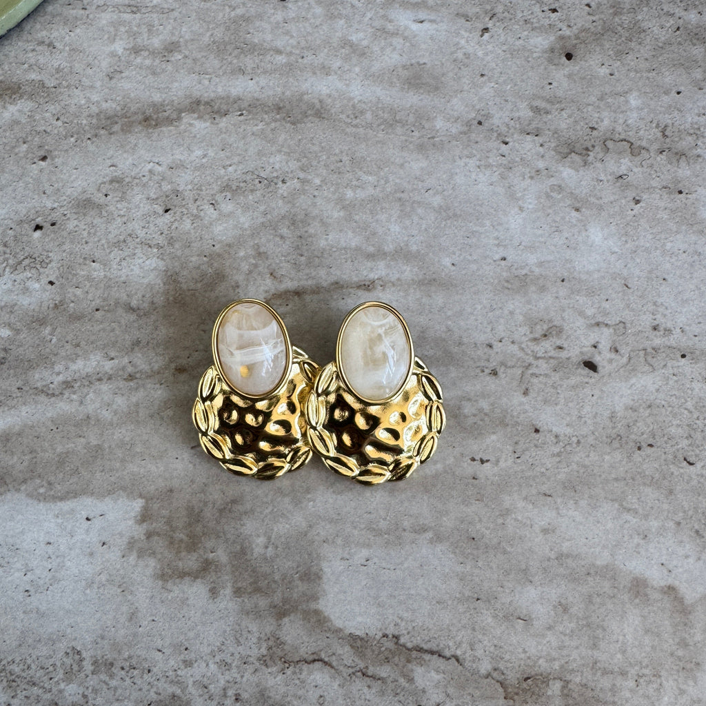 VINTAGE DORÉ MUSE BOUCLES D'OREILLES