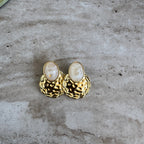 VINTAGE DORÉ MUSE BOUCLES D'OREILLES