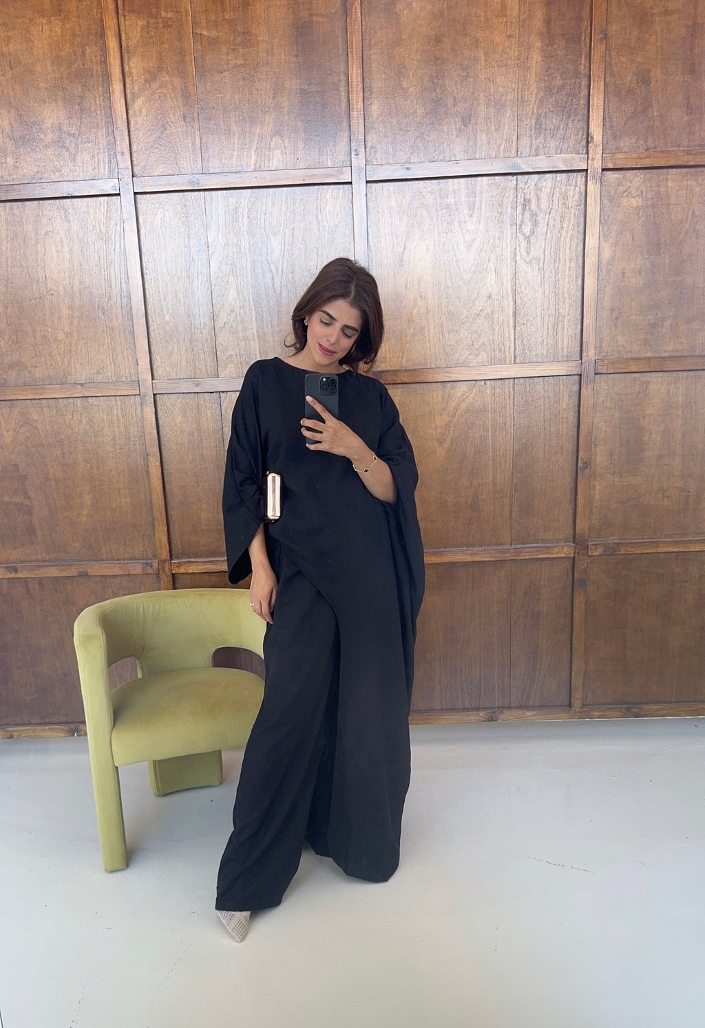 ENSEMBLE UNI ASYMÉTRIQUE NOIR - HAYAT