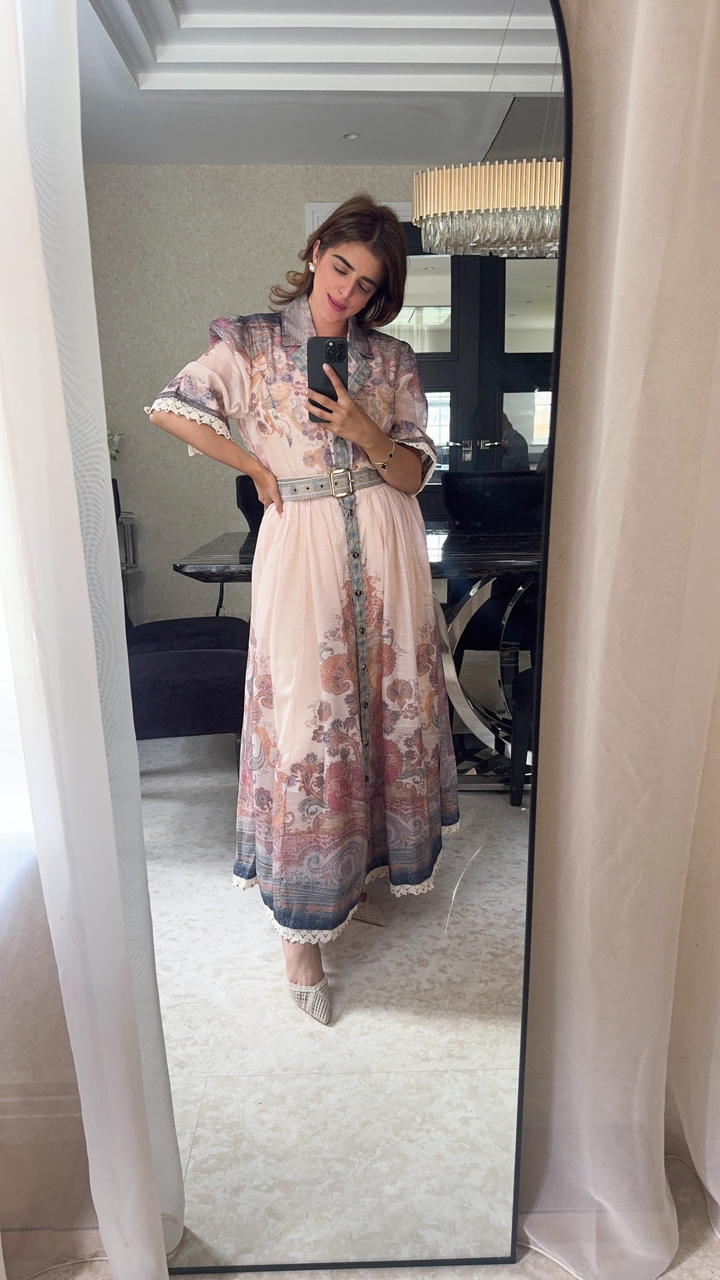 BLUSH CACHEMIRE ROBE - ROSEWOOD