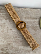 BEIGE SAHARA WEAVE STRETCH CEINTURE