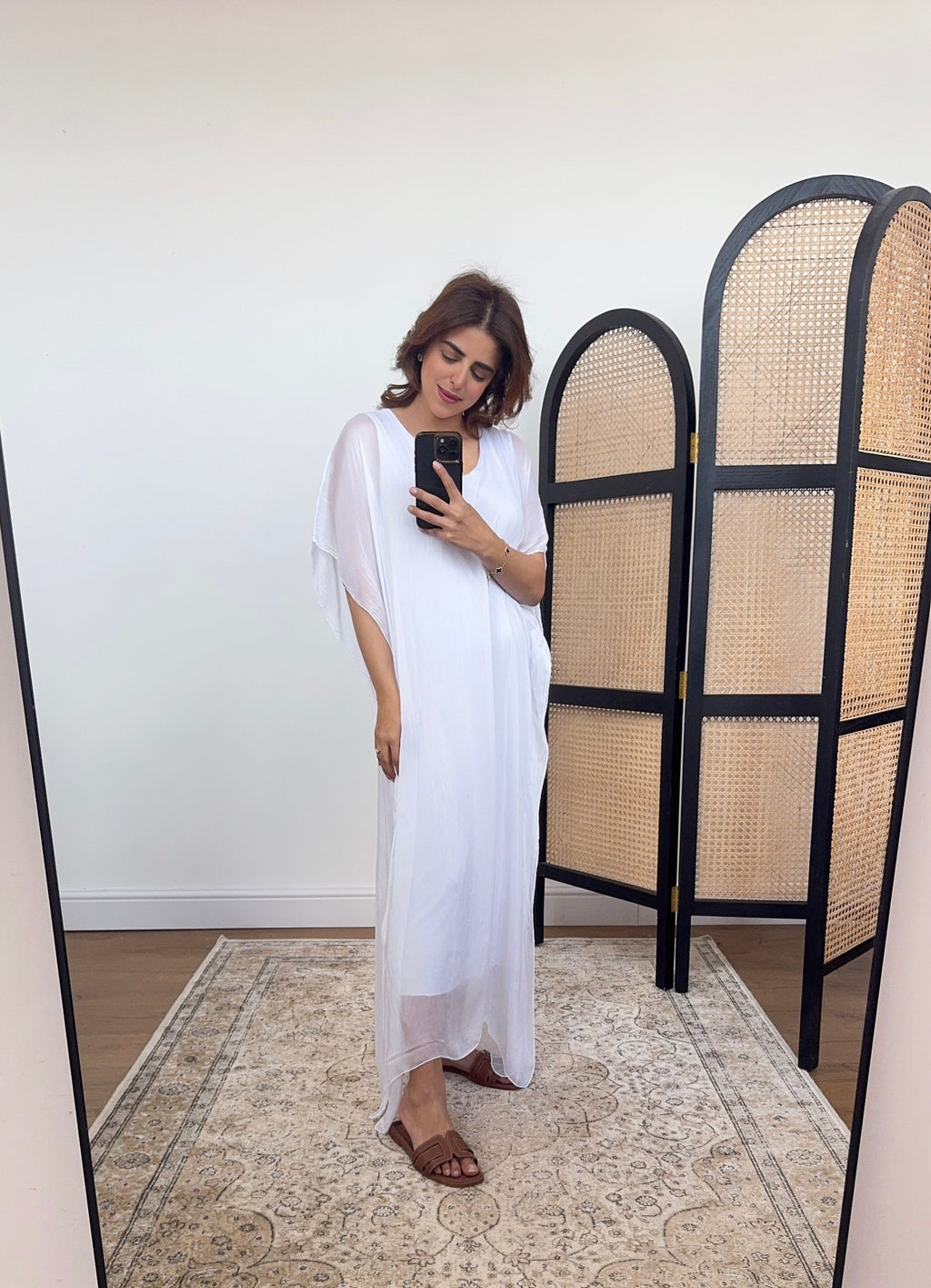 ROBE MOUSSELINE BLANC - MERIS