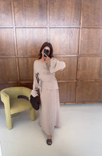 ENSEMBLE JUPE NOUÉ TAILLE TAUPE - AVILNA