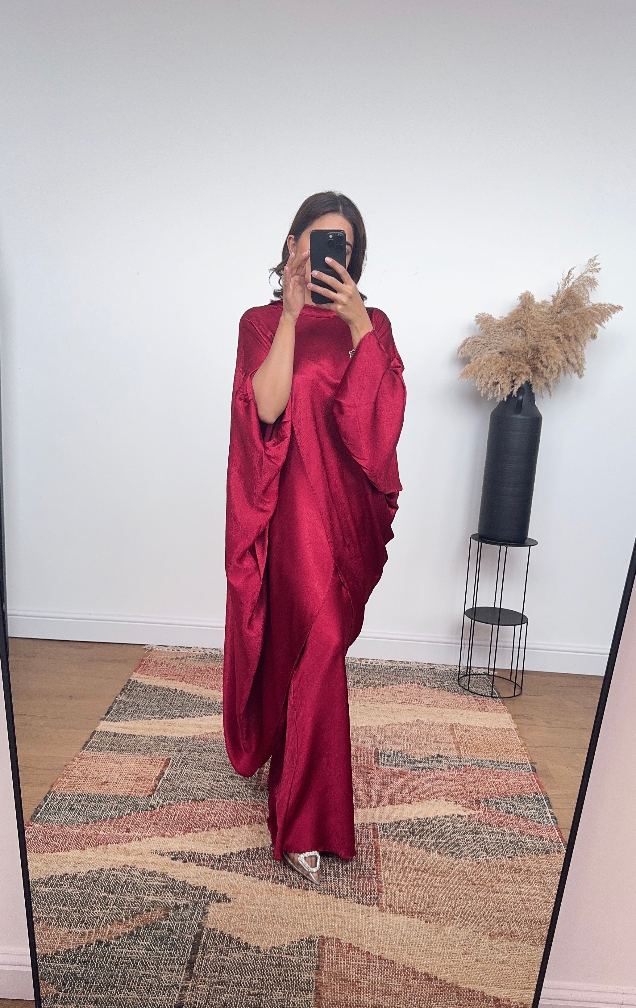 ENSEMBLE JUPE ASYMÉTRIQUE BORDEAUX - AYAL
