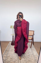 CAFTAN VOLANT BORDEAUX - LAYANA