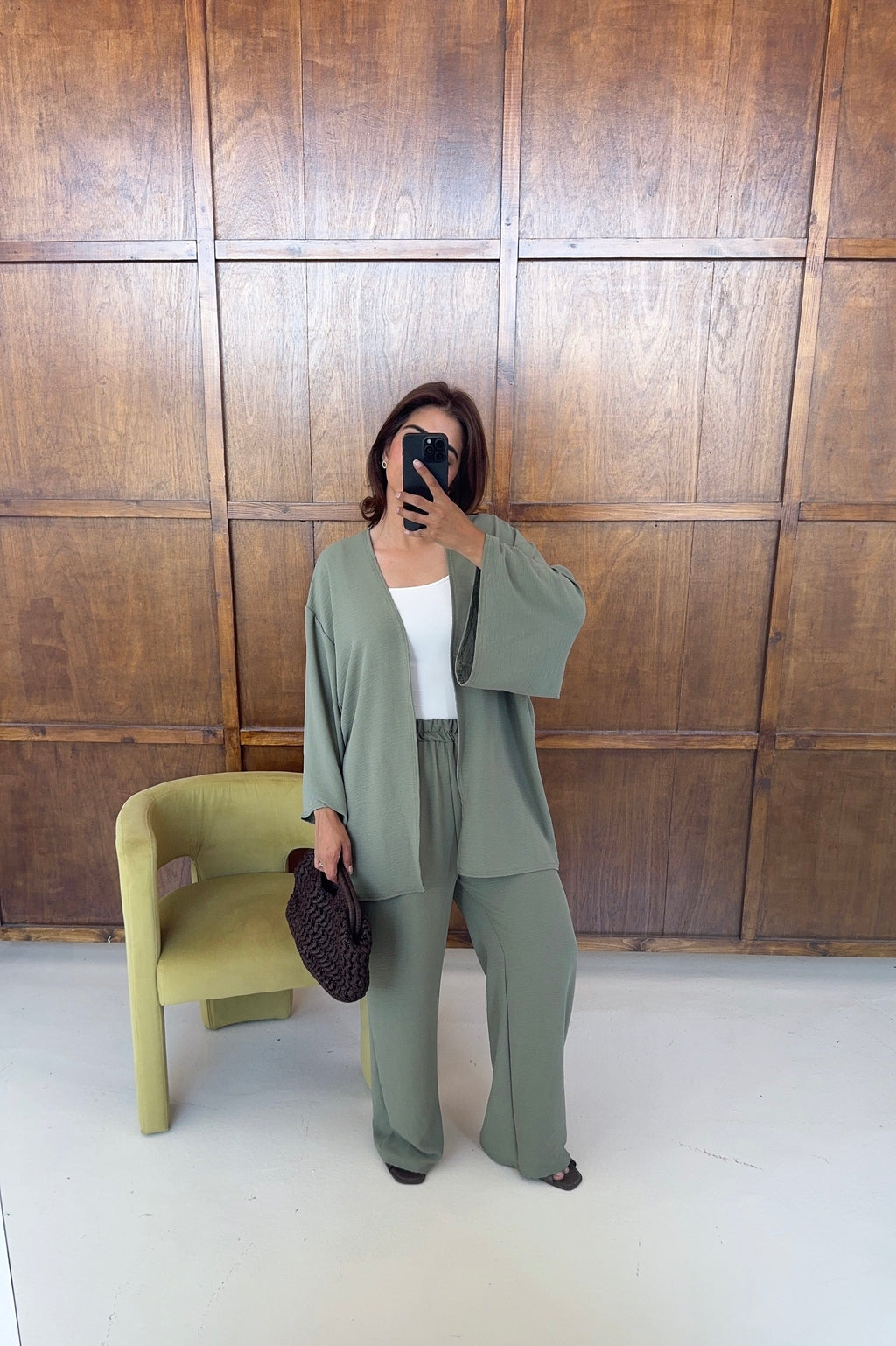 ENSEMBLE BASIQUE DÉCONTRACTÉ OLIVE - SOLENE