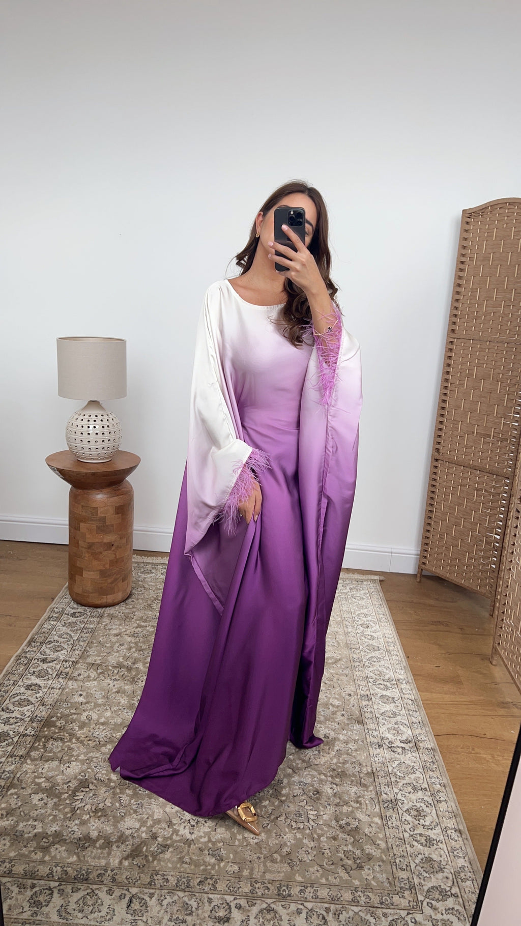 ANALIA CAFTAN EN OMBRÉ PURPLE